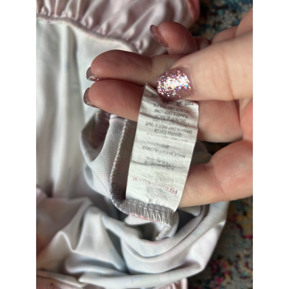 Penelope Plumm Dress Blue Pink Floral Mermaid Scale Ruffle Hem Summer Girl 5 - Picture 9 of 10